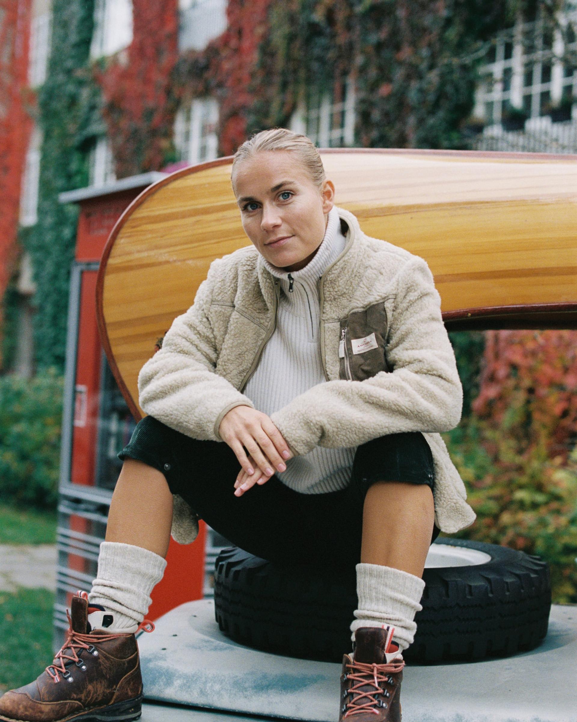Heroes Wool Fleece Jacket Womens Natural